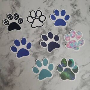Bundle of Dog Foot Print Stickers